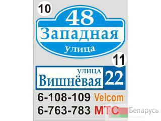 Адресная табличка на дом с доставкой Лиозно