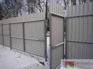 Ворота распашные с калиткой под ключ 3 на 2 метра Лида